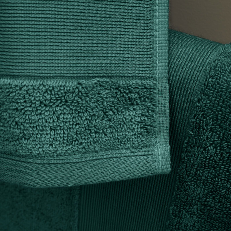 Anti-Bacterial 100% Cotton 6 Piece Towel Bale, Forest Green