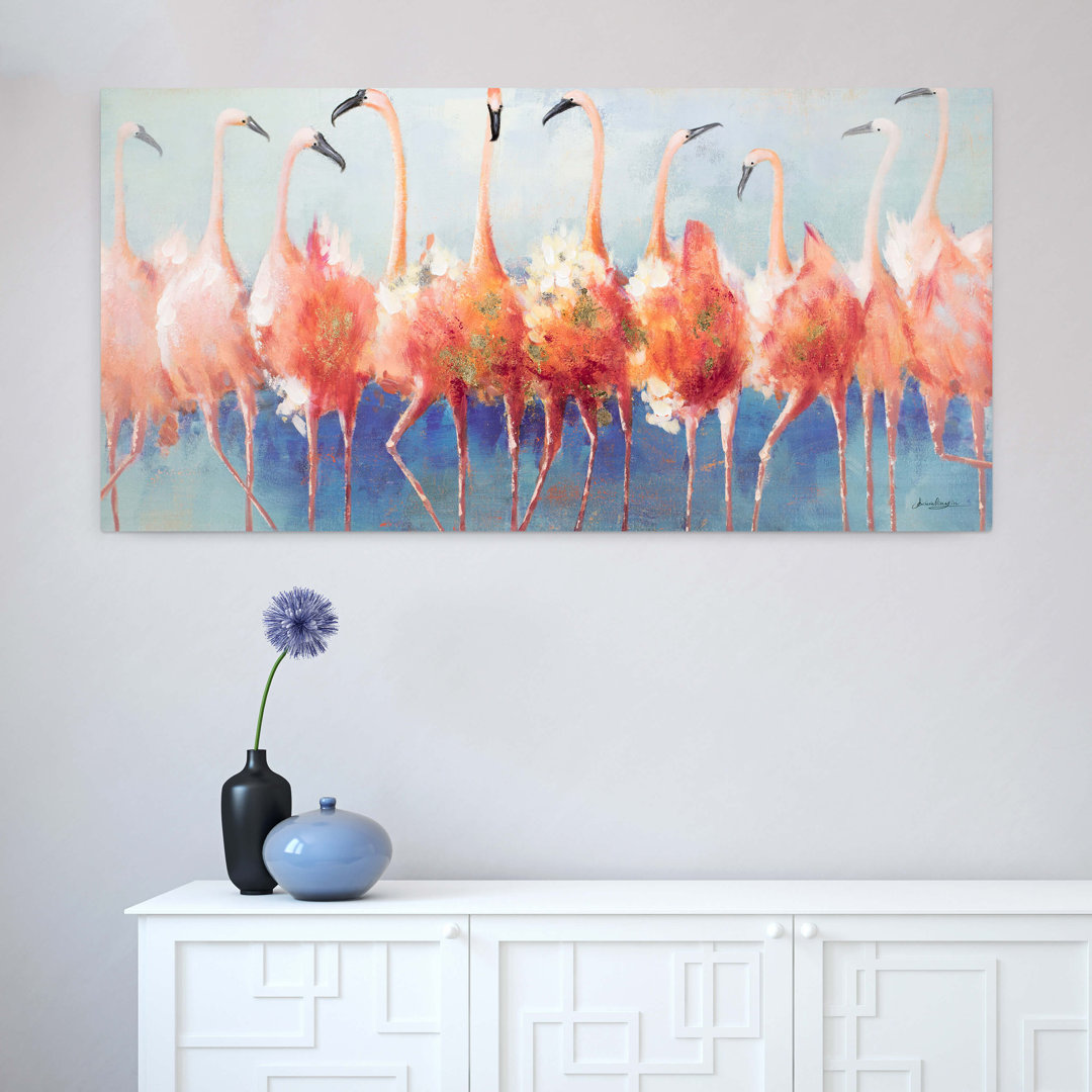 Acrylbild Tango Twist der Flamingos