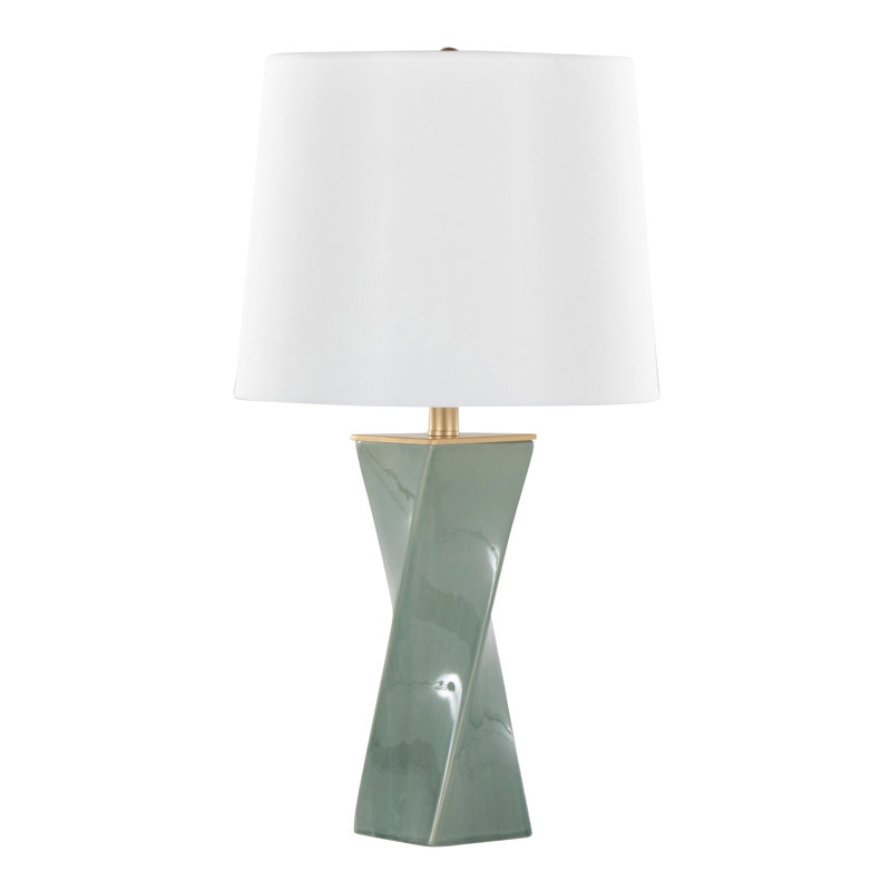 Clarissa Square 26" Ceramic Table Lamp, Green