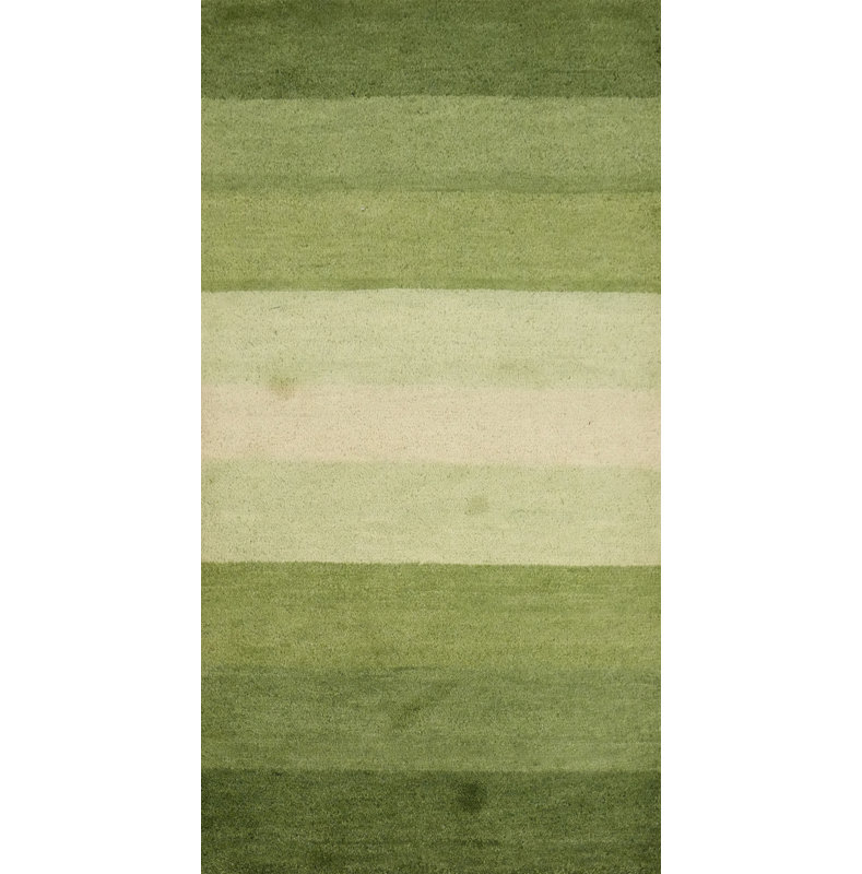 Tapis de couloir vert Gabbeh