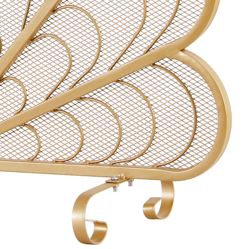 Des 1 Panel Iron Fireplace Screen