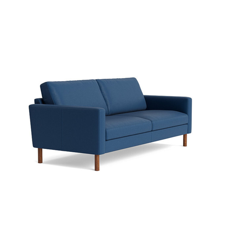 Laguna Leather Sofa (85"), Leather - Deep Blue