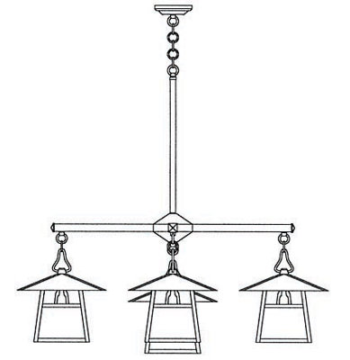 Lustre ombré à 4 lumières Carmel