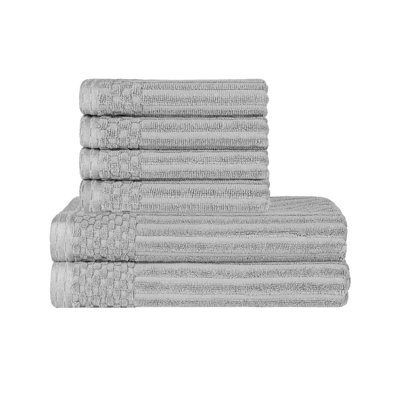 6-Piece Ribbed Cotton Towel Set