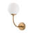 Elegant Gold Wall Lamp, Metal Body & Glass Cap, 5.9 x 10.2 x 13.8 Inches | Base Plate Ø4 x 0.8 Inches | E14 Socket (Max 40W, Bulb Not Included) | Stylish Home Decor | IP20 Rated for Indoor Use-116324678