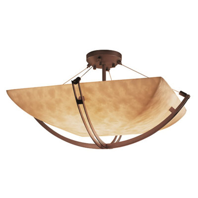 Wimbledon Clouds Resin LED Semi Flush Mount