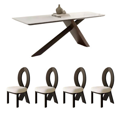 French style simple rectangle dining table sets