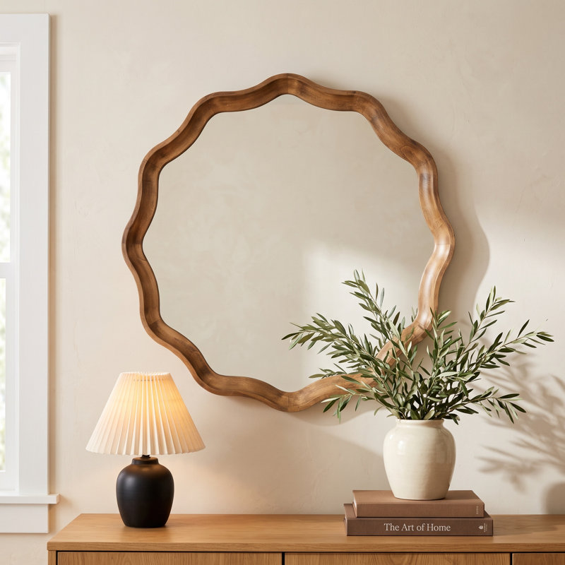 Canonbury Scalloped Mirror, Natural Rustic