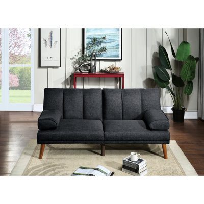 Black Polyfiber Adjustable Bed With Solid Wood And Contemporary Back Modern In Foam Filler