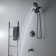 Felixbath Dual Head Rainfall Shower Tub and Shower Faucet with Rough-in Valve