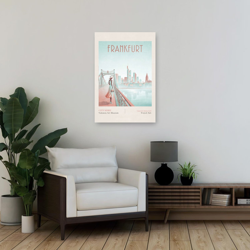 «Elegant Francfort Cityscape», impression sur toile, H 36 po x l 24 po