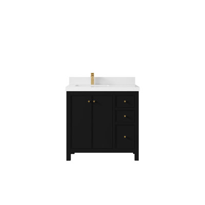 Meuble-lavabo simple 36 po avec plateau Chicago