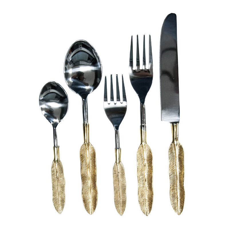 Everly Quinn Lamiaa Stainless Steel Flatware Set
