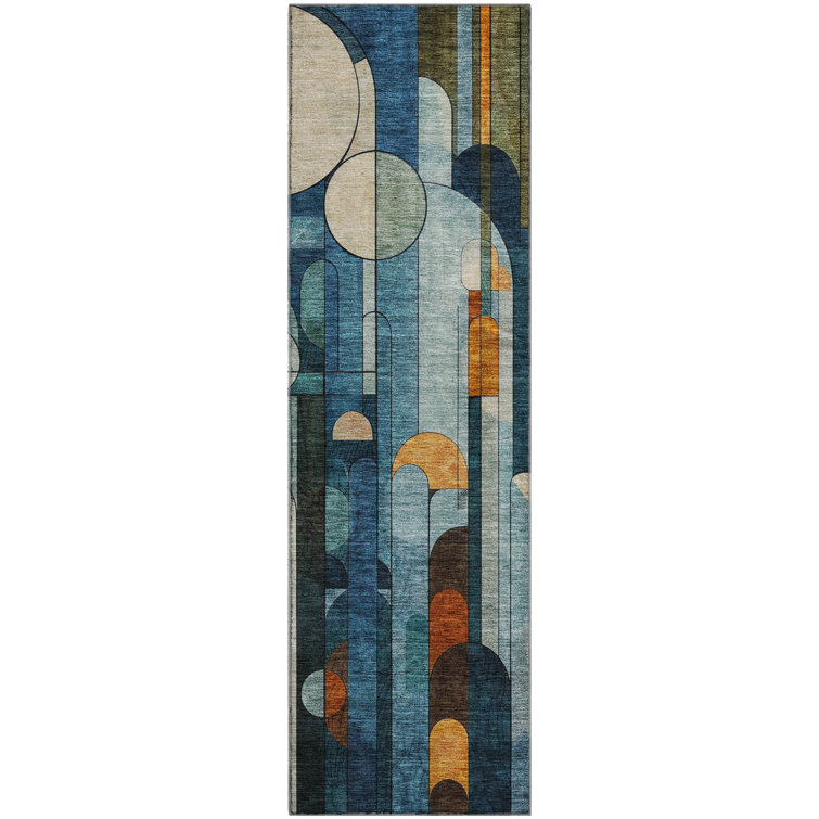 Premium Machine Washable Dimatteo AMF1125 Geometric Rug