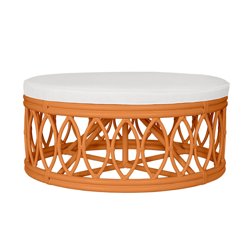 Lillian Round Ottoman, Orange