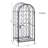 35 Bottle Wrought Iron Wine Rack Cabinet With Lock -