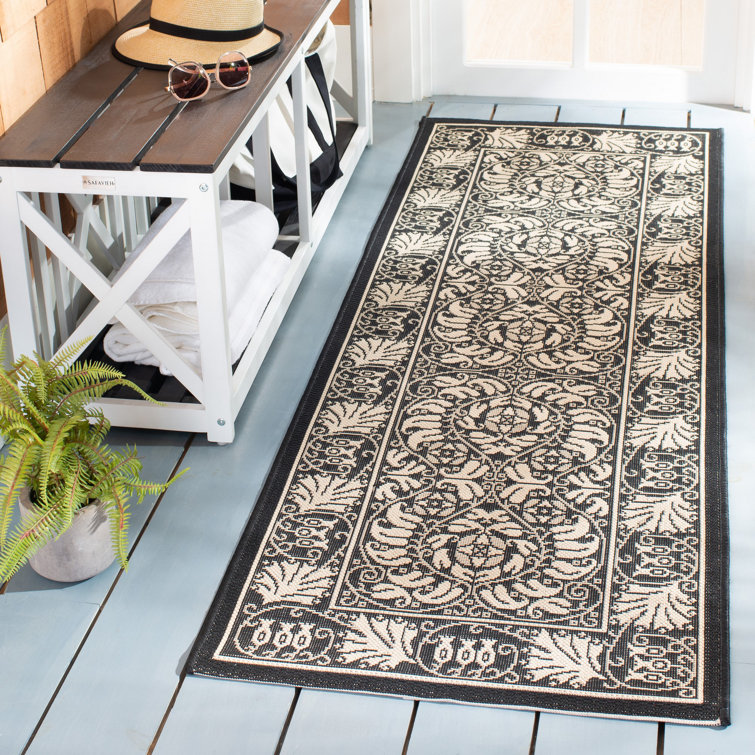 Tapis intérieur / extérieur noir / beige Arneshia