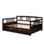 Lit de jour double en bois avec lit gigogne simple-70102131-70102134