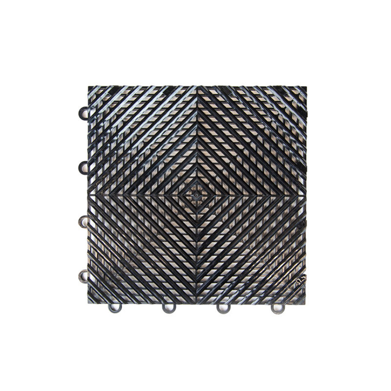 Carreau de plancher pour garage ventilé 12 "x 12" Nitro Mat, Noir