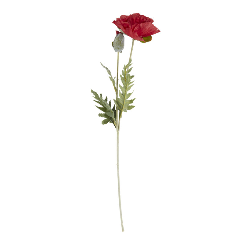 Ensemble de 12 fleurs de coquelicots, Rouge