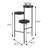Black And Walnut 3-Tier Foldable Plant Stand