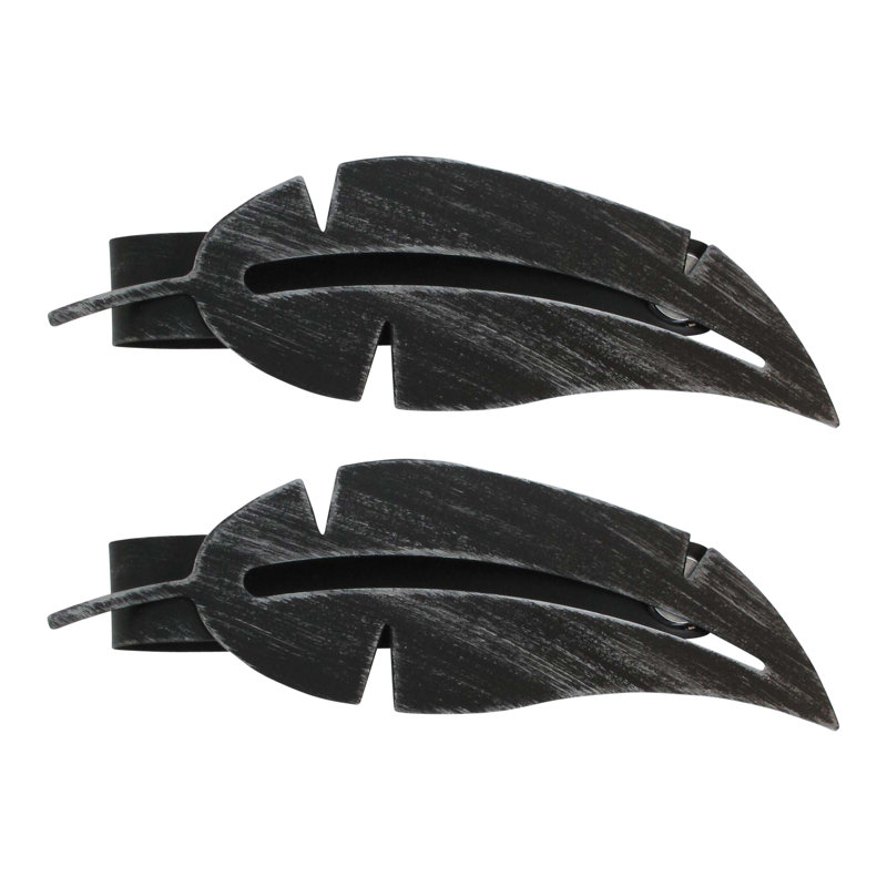 Embrasses de rideaux Plume, Noir