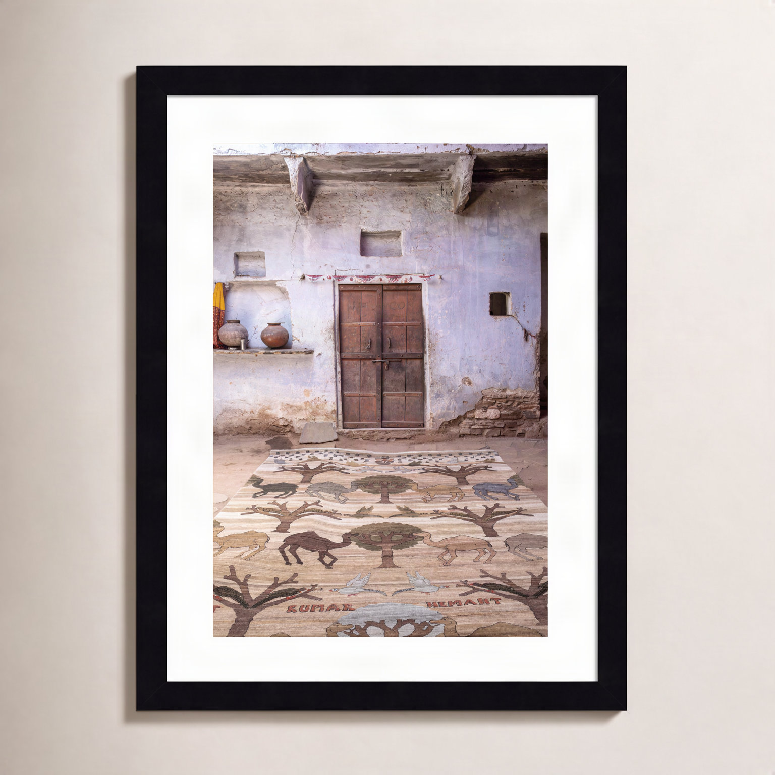Daisey "Magic Carpet" Print, Black Framed, 17" H x 13" W