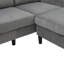 Canapé modulaire 3 places avec rangement et repose-pieds confortable American Design