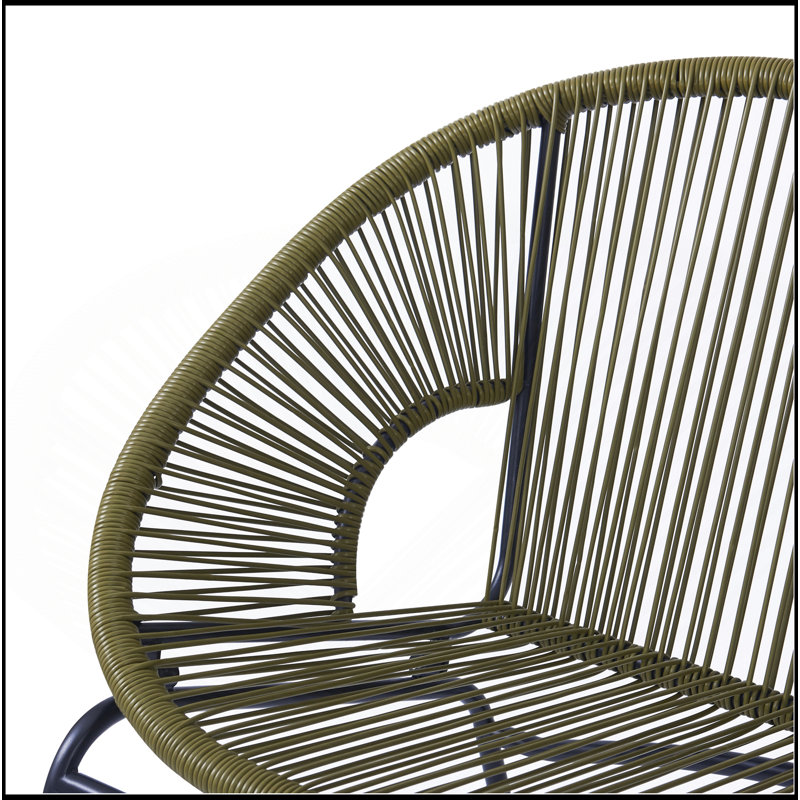 CONDESSA OUTDOOR PATIO GREEN WICKER LOVESEAT, Green