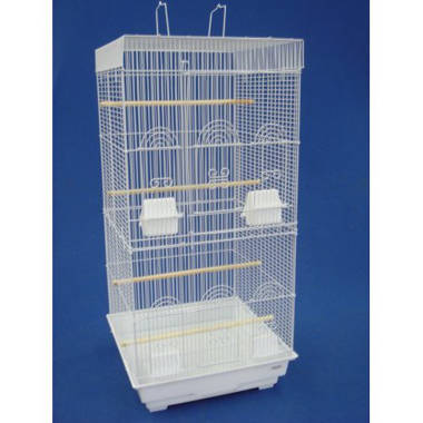 Ciani 24 Plastic Dome Top Hanging Bird Cage with Perch