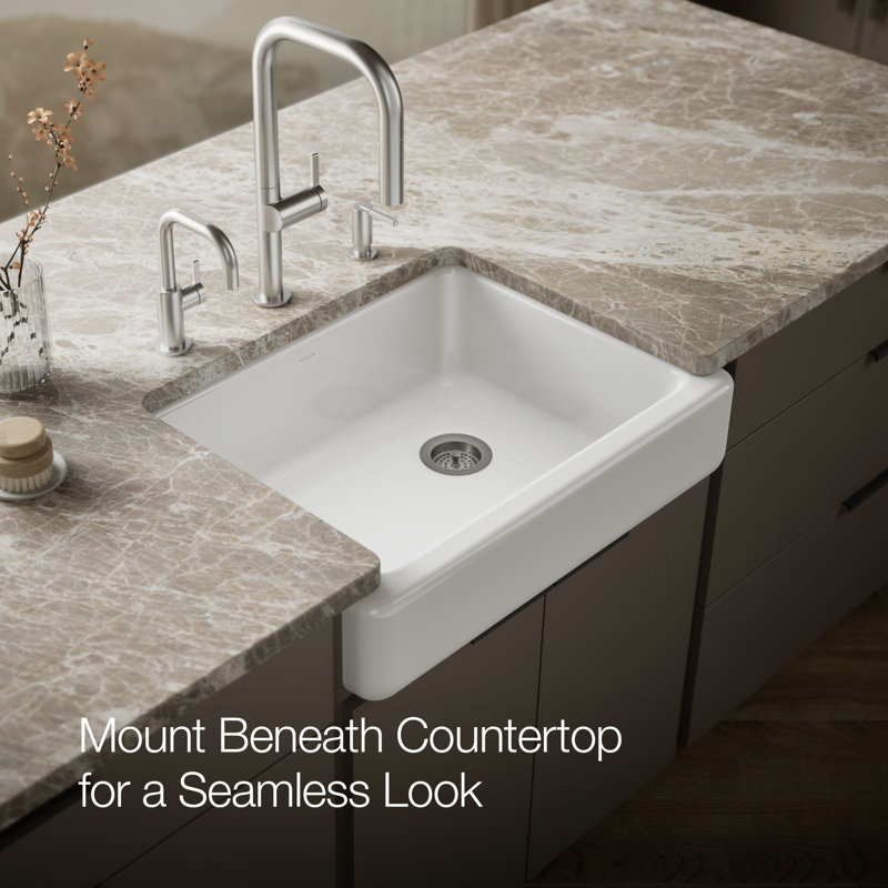 Whitehaven® 30" L x 22" W Farmhouse Kitchen Sink, White