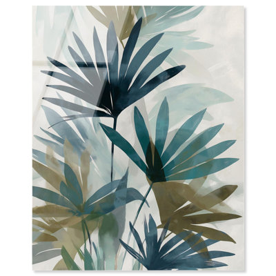 Deepwater Leaves III Acrylic Print Bathroom Wall Decor by Art Remedy, Ready to Hang, 30 x 36