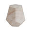 Table d'appoint hexagonale ronde en travertin