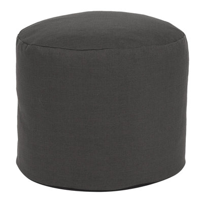 Repose-pieds repose-pieds rond de couleur unie en mélange de polyester 22" Vinita