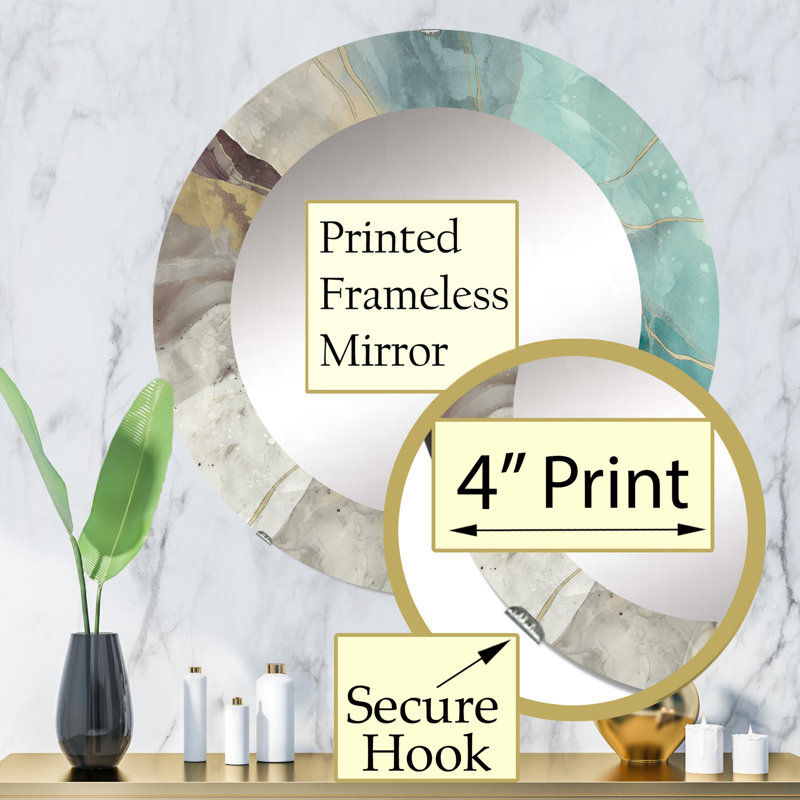 Miroir mural Ocean, H 31,5 po x l po