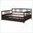 Full Size Solid Pine Wood Daybed with 2 Storage Drawers Espresso - Multi-Functional for Small Spaces-1670896194-1670896193