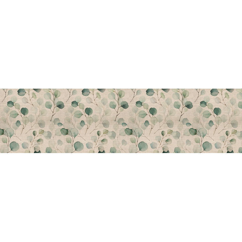 Burchett Vinyl Machine Printed Area Rug, Rectangle 2'7.5" x 9'10.1"