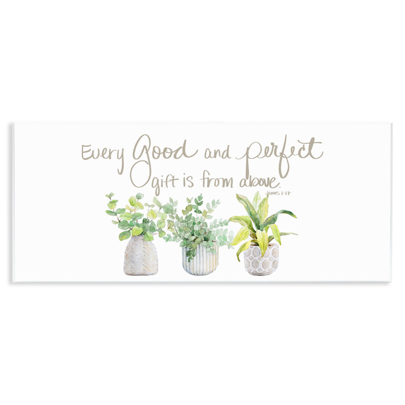 Plaque murale Every Good & Perfect Gift, design par Lanie Loreth