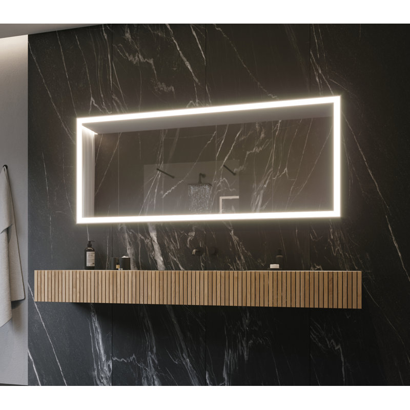 Rectangle Galaxy LED Lighted Mirror Dimmable 6000K, 28" x 65"