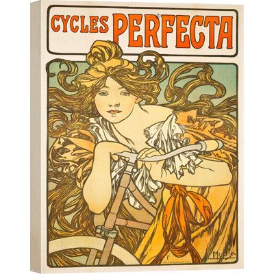 Wrapped Canvas Print: Alphonse Mucha, Cycles Perfecta