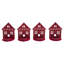 Festive Finds Tealight Holder House Set of 4 4.5x3.75x2.25-443627495