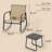 3-Piece  Outdoor Patio Conversation Rocking Set With Table，Seating Group-1398740744