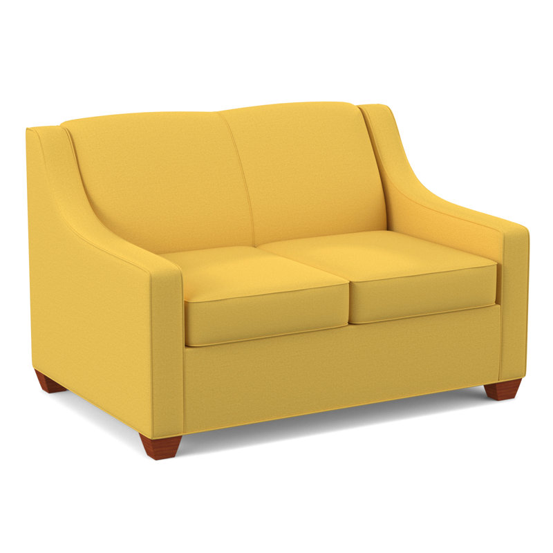 Phillips 52" Square Arm Loveseat with Reversible Cushions, BM Cherry, Antic Mimosa