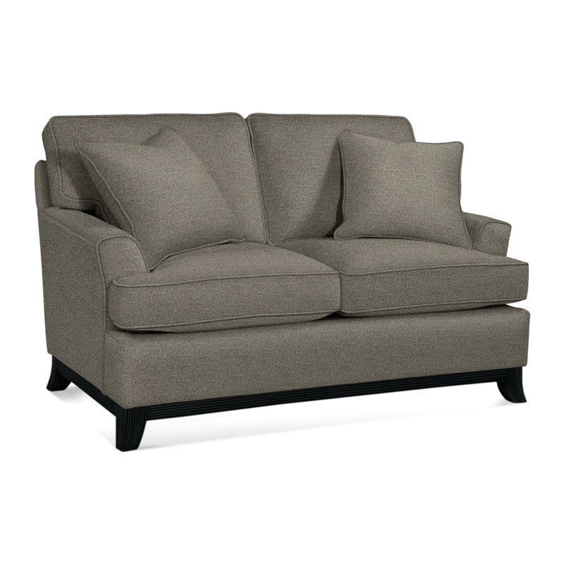 Oaks Way Loveseat, White Performance Fabric; 0851-94, Black Finish