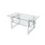 Table basse transparente en verre trempé
