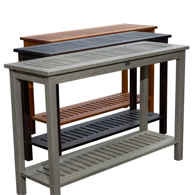 Versatile Eucalyptus Console Table For Outdoor Entertaining And Stylish Spaces