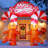 Christmas Inflatable 9.6 FT Christmas Archway Inflatable Gingerbread Inflatable Arch with Built-in LEDs