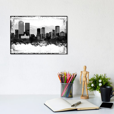 Denver Black & White Film 1 Piece Wrapped Canvas Wall Art