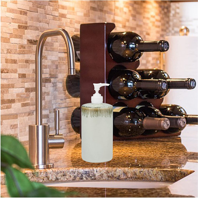 Shop Ceramic Soap Dispenser with White Pump for Kitchen Sink Bathroom Countertop Dish Hand Foam Foaming Shower Liquid Lotion Conditioner Bottle Dispen
