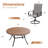 6-Person Round Patio Dining Set With Swivel Textilene Chairs-661322929
